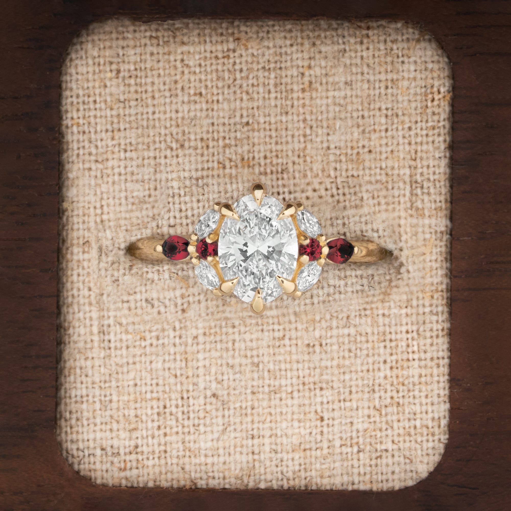 'New Horizon' Diamond and ruby ring product image