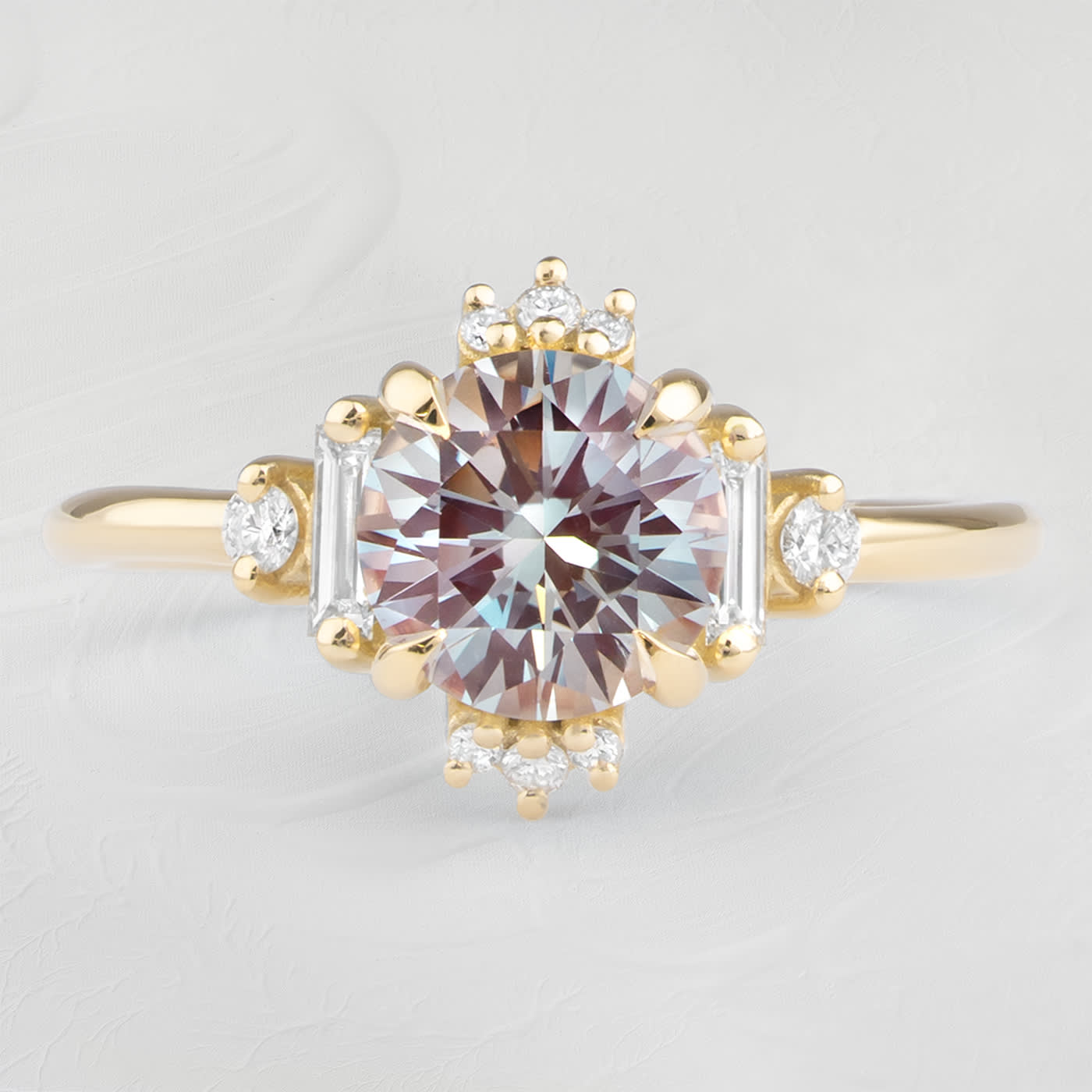 Alexandrite and diamond cluster ring product image