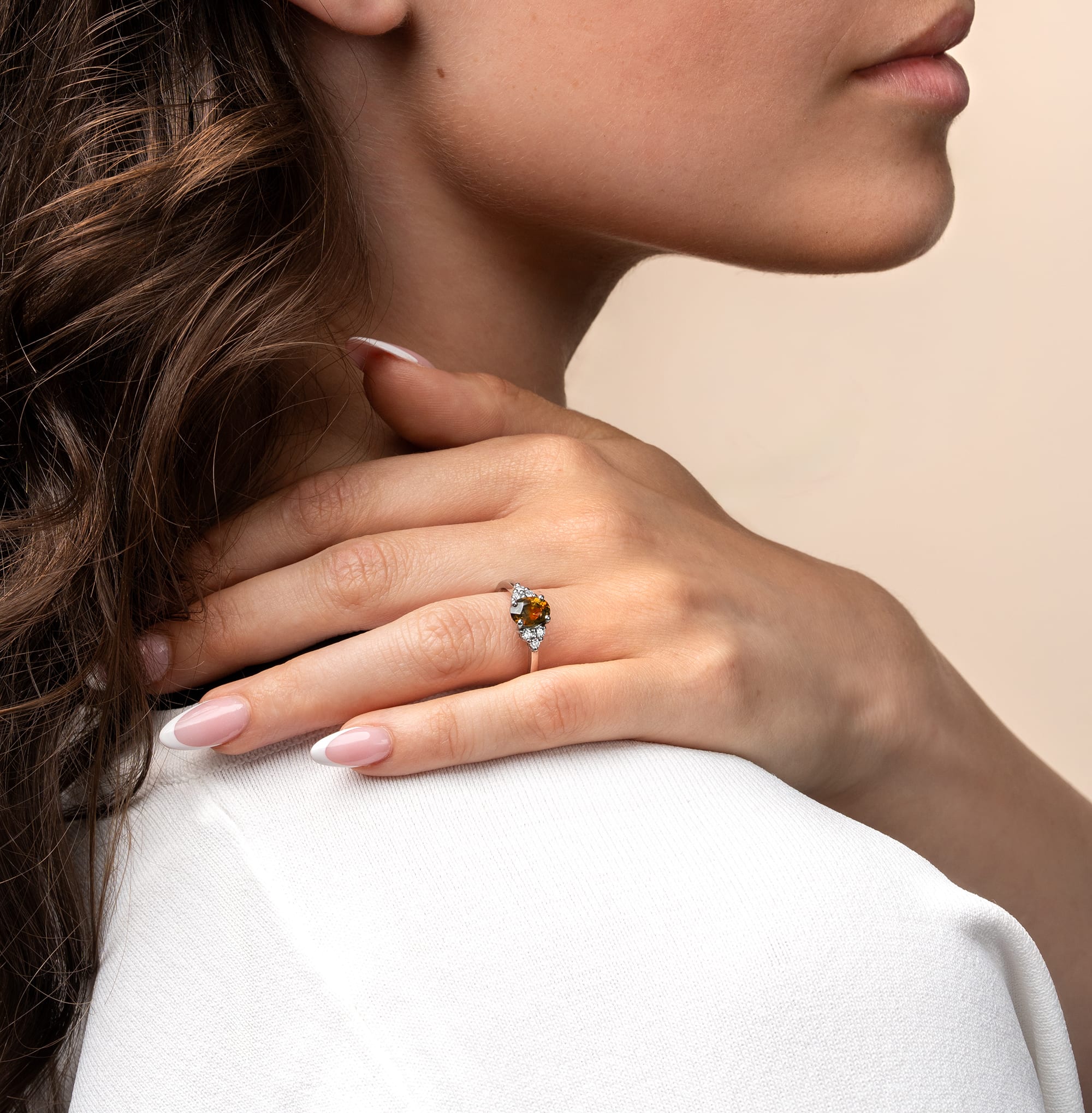 Unique parti sapphire and diamond ring — 2