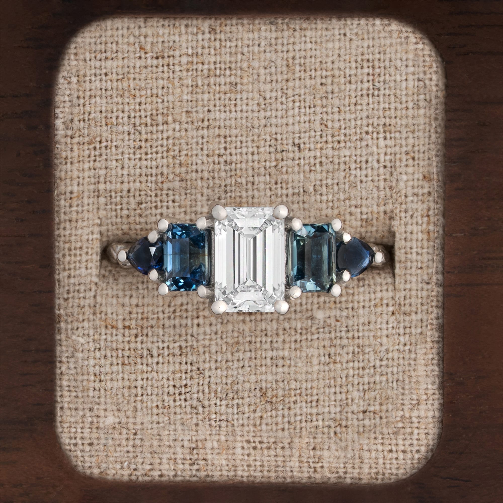'Harmony' Diamond and sapphire ring