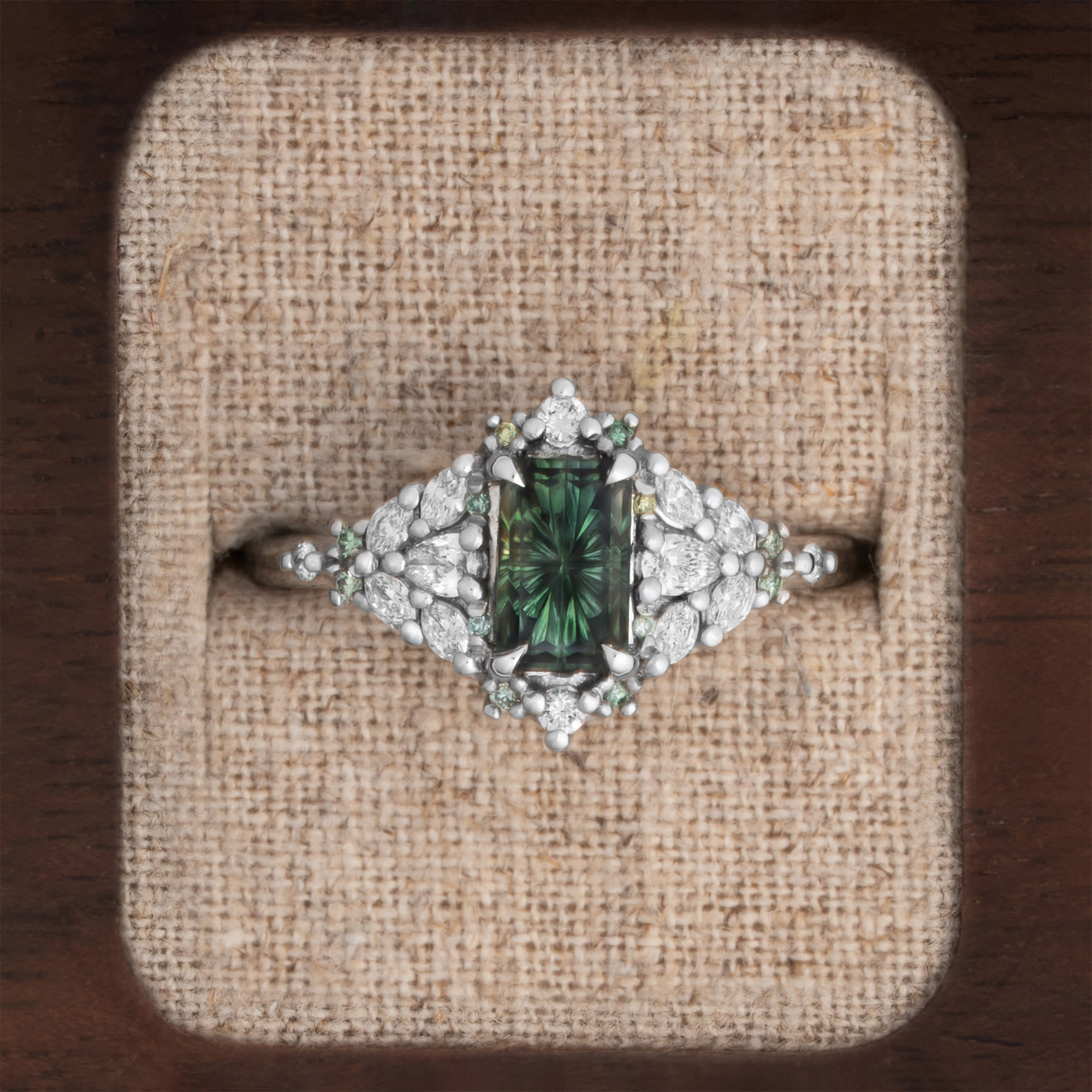 'Meadow' Sapphire and diamond ring