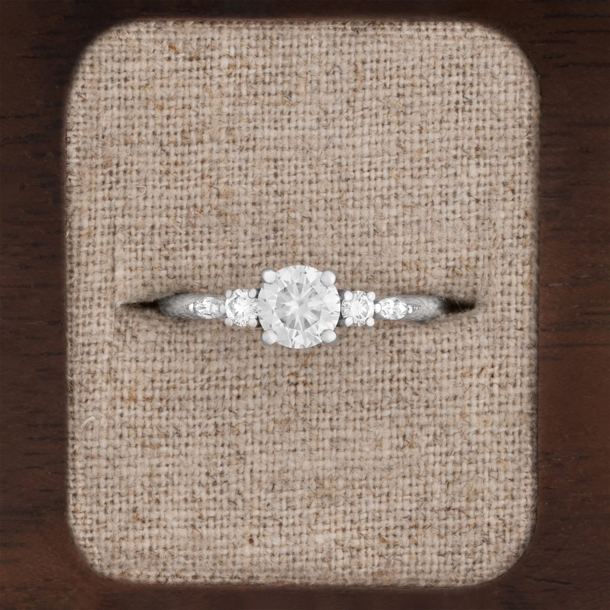 'Arlet' Lab grown diamond engagement ring handmade platinum — 1