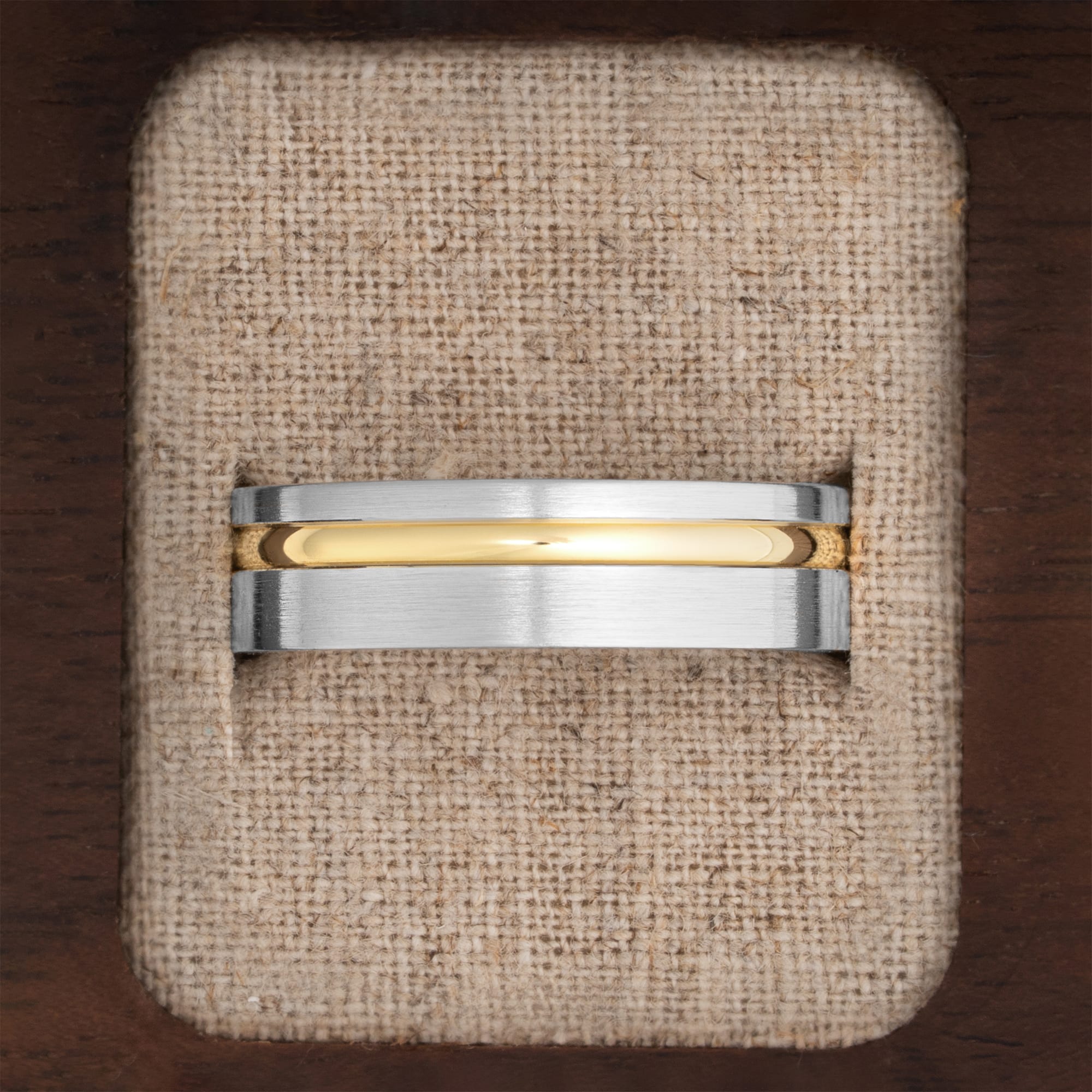 Two tone wedding band