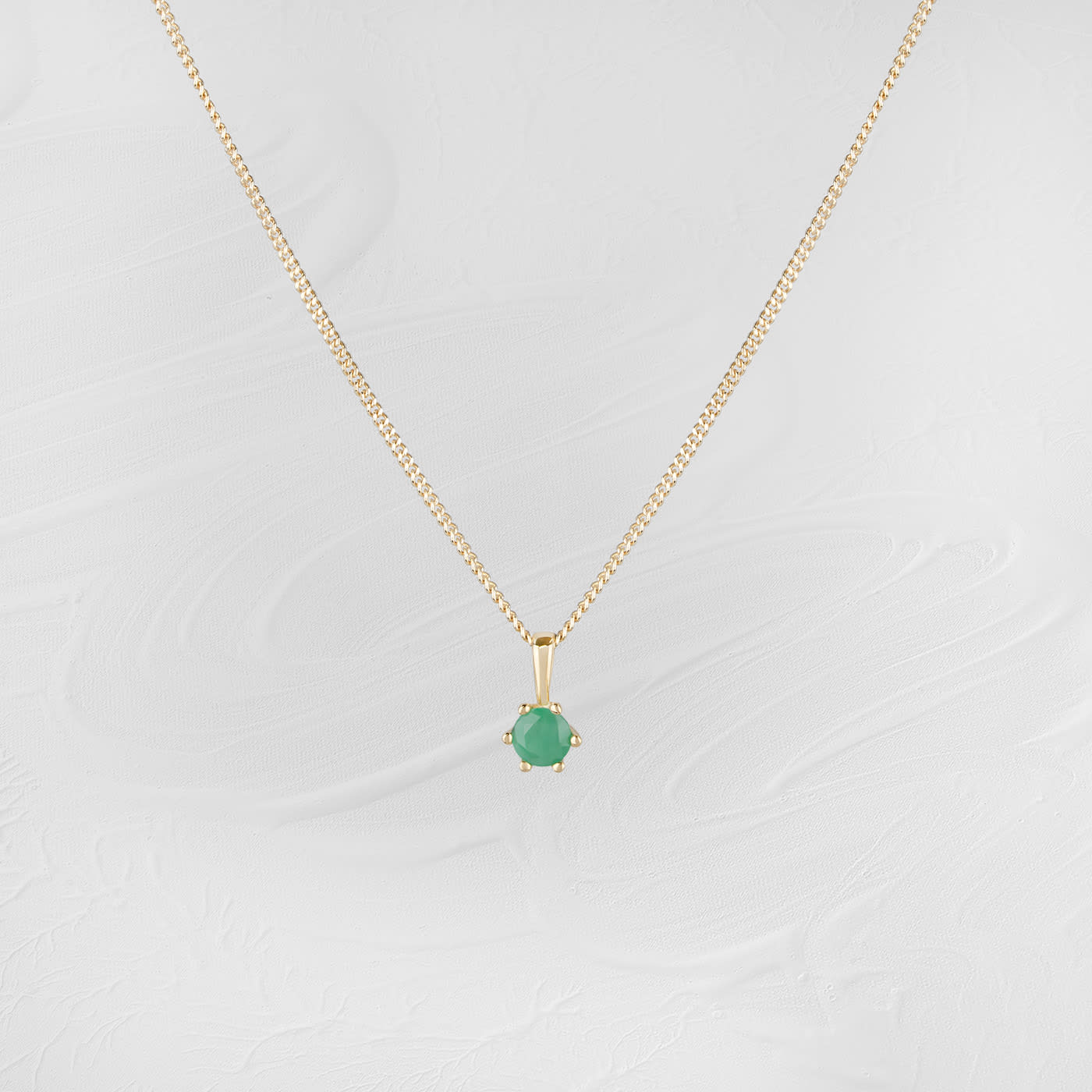 Emerald Necklace in 9ct Yellow Gold product image