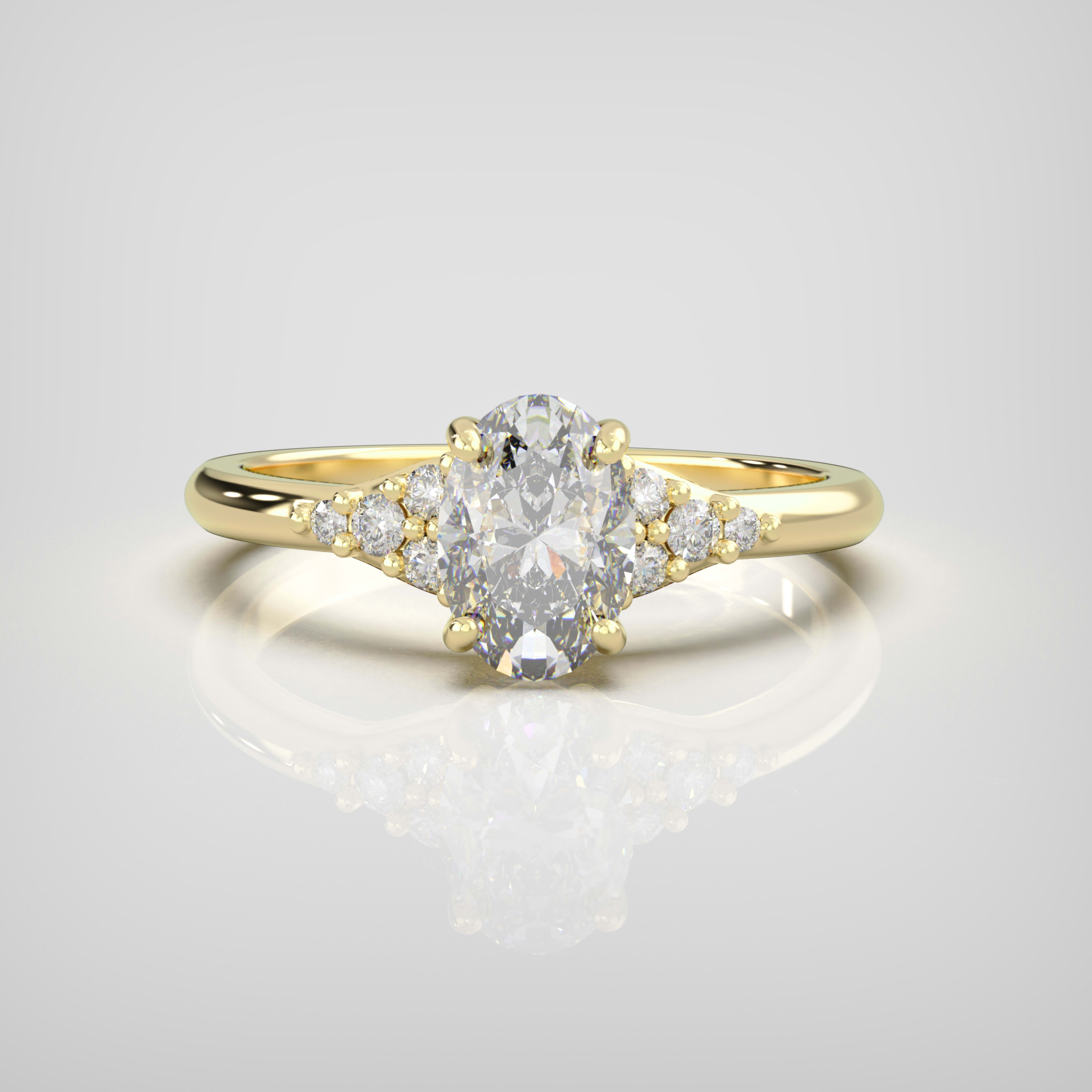 Lab grown diamond 1920's inspired ring product image