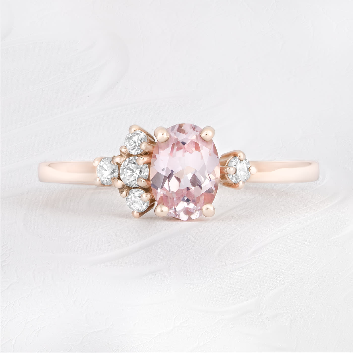 Oval champagne sapphire and diamond ring  product image