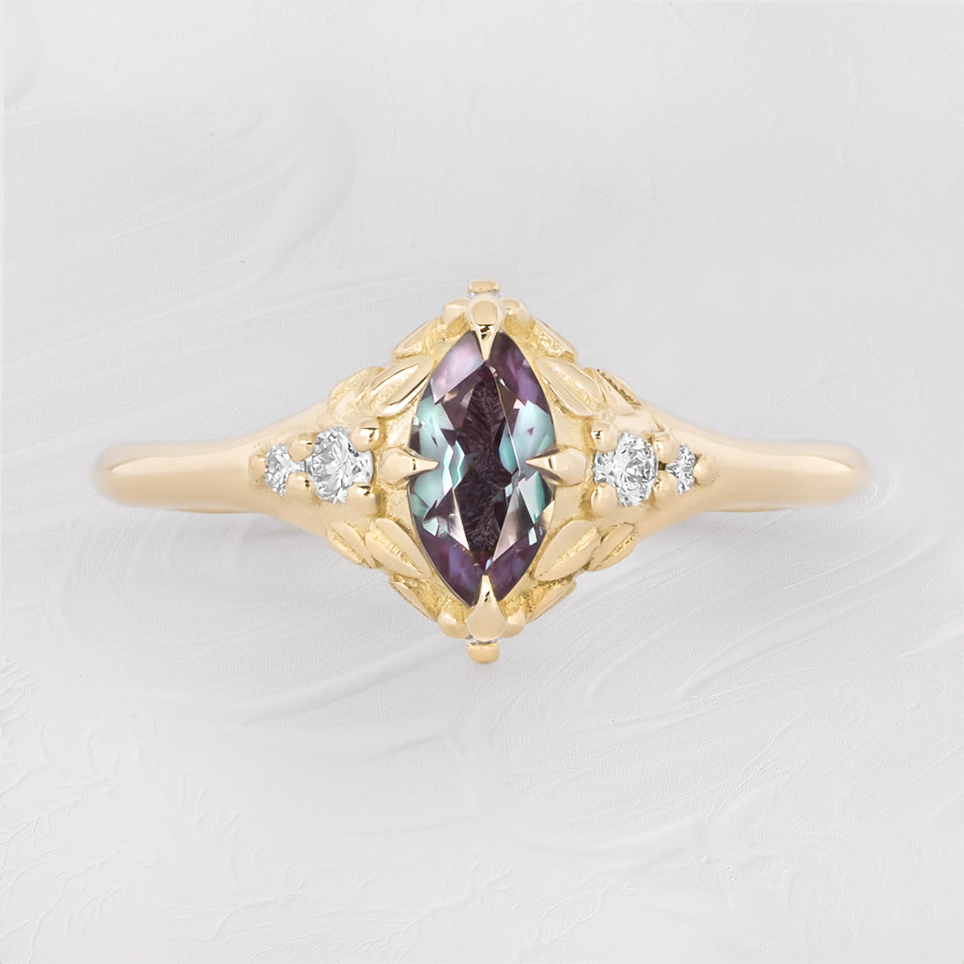 'Forest Vow' lab grown alexandrite and diamond ring product image