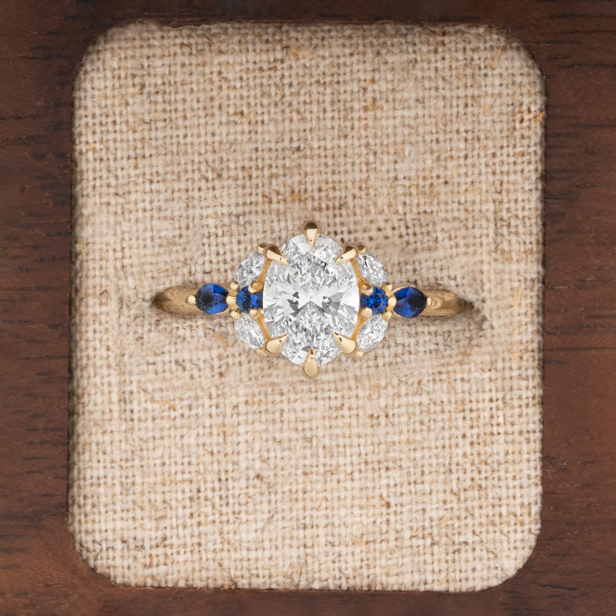 'New Horizon' Diamond and sapphire ring product image