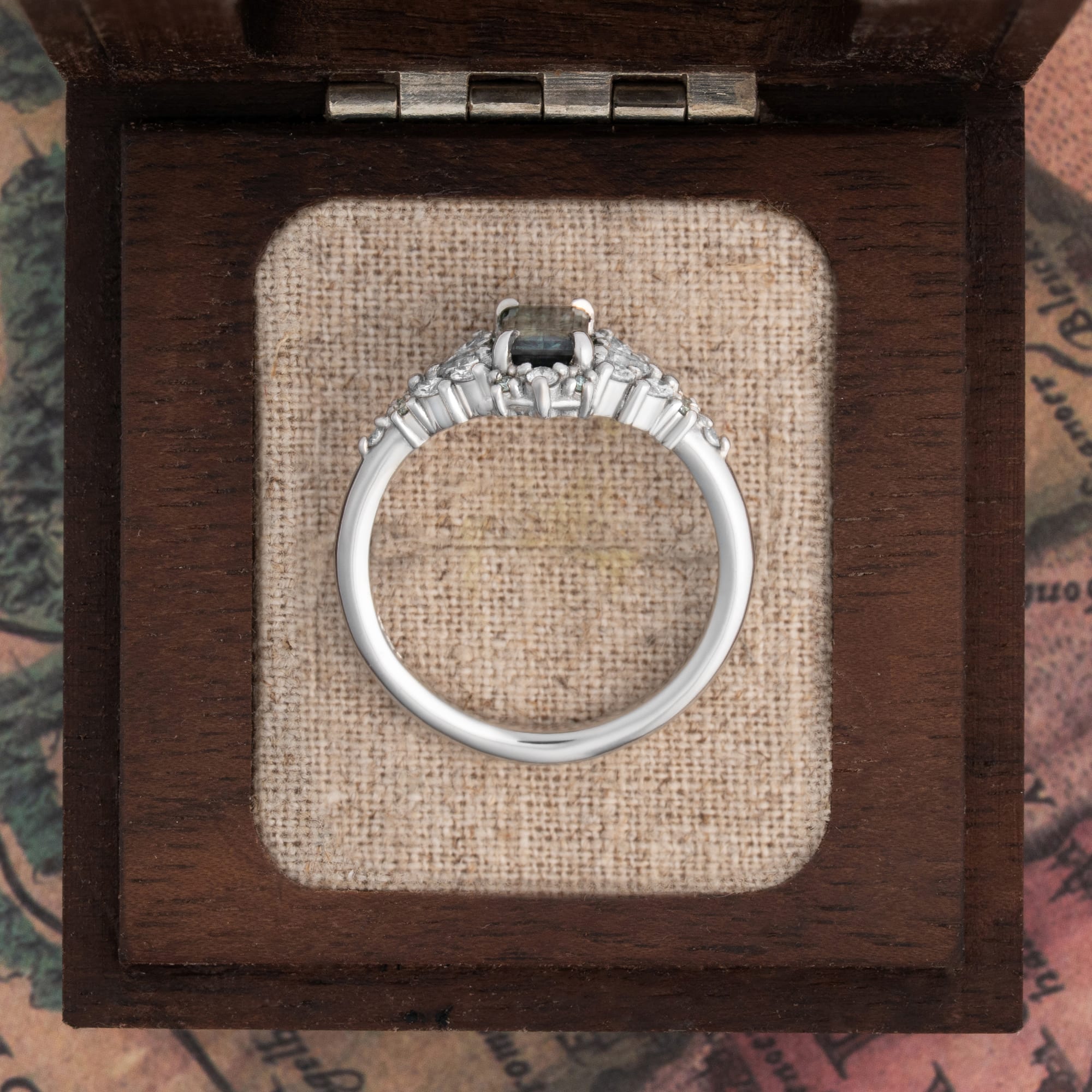 'Meadow' Sapphire and diamond ring