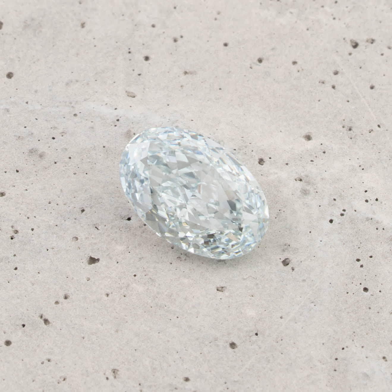 1.10ct Oval Icy light blue lab diamond 