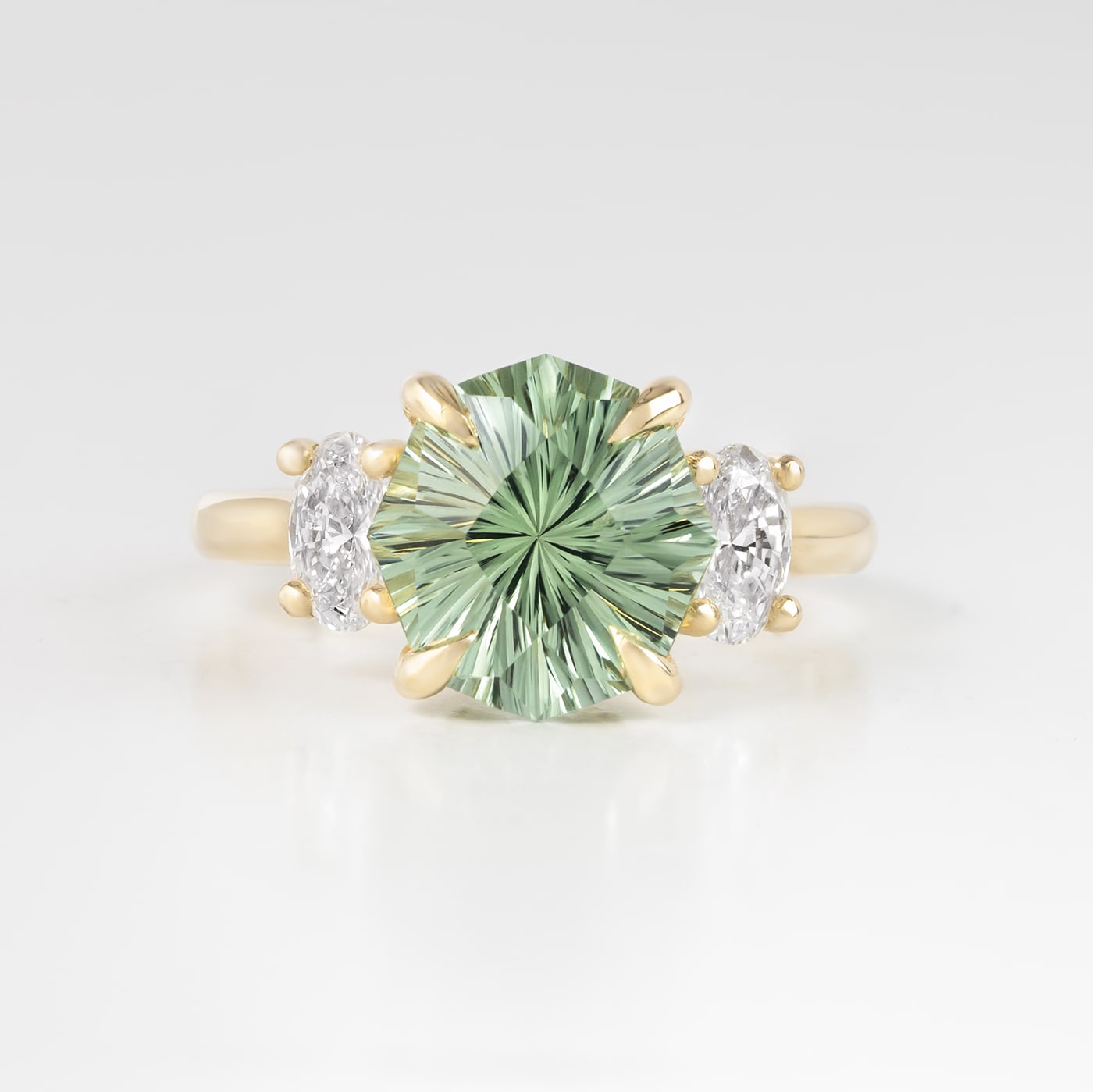 Universe Tourmaline and diamond floral ring  product image