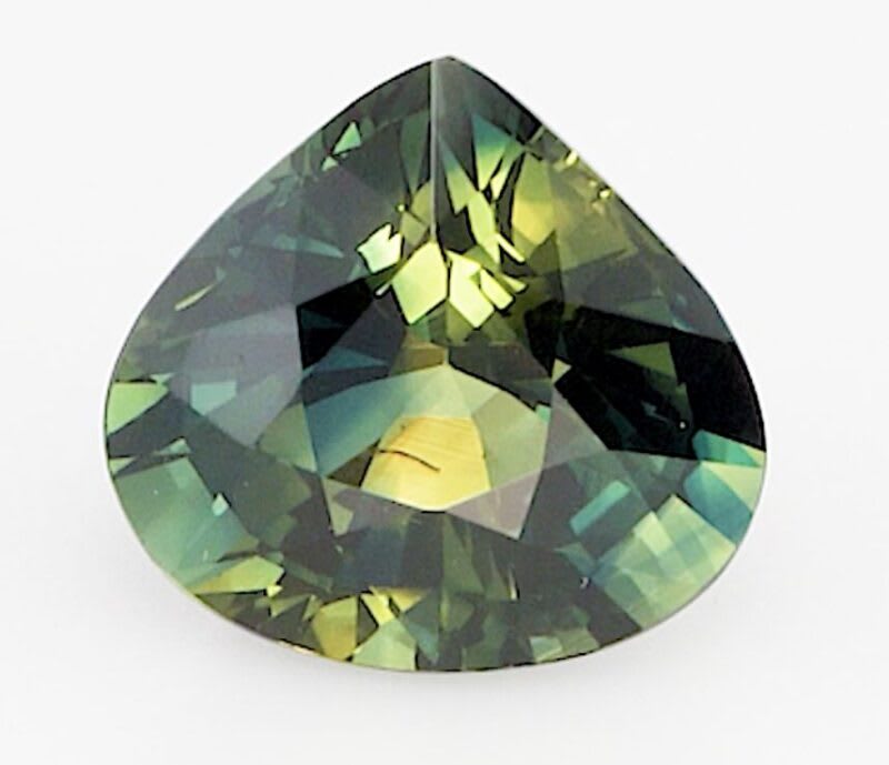1.78ct pear green and yellow sapphire product image