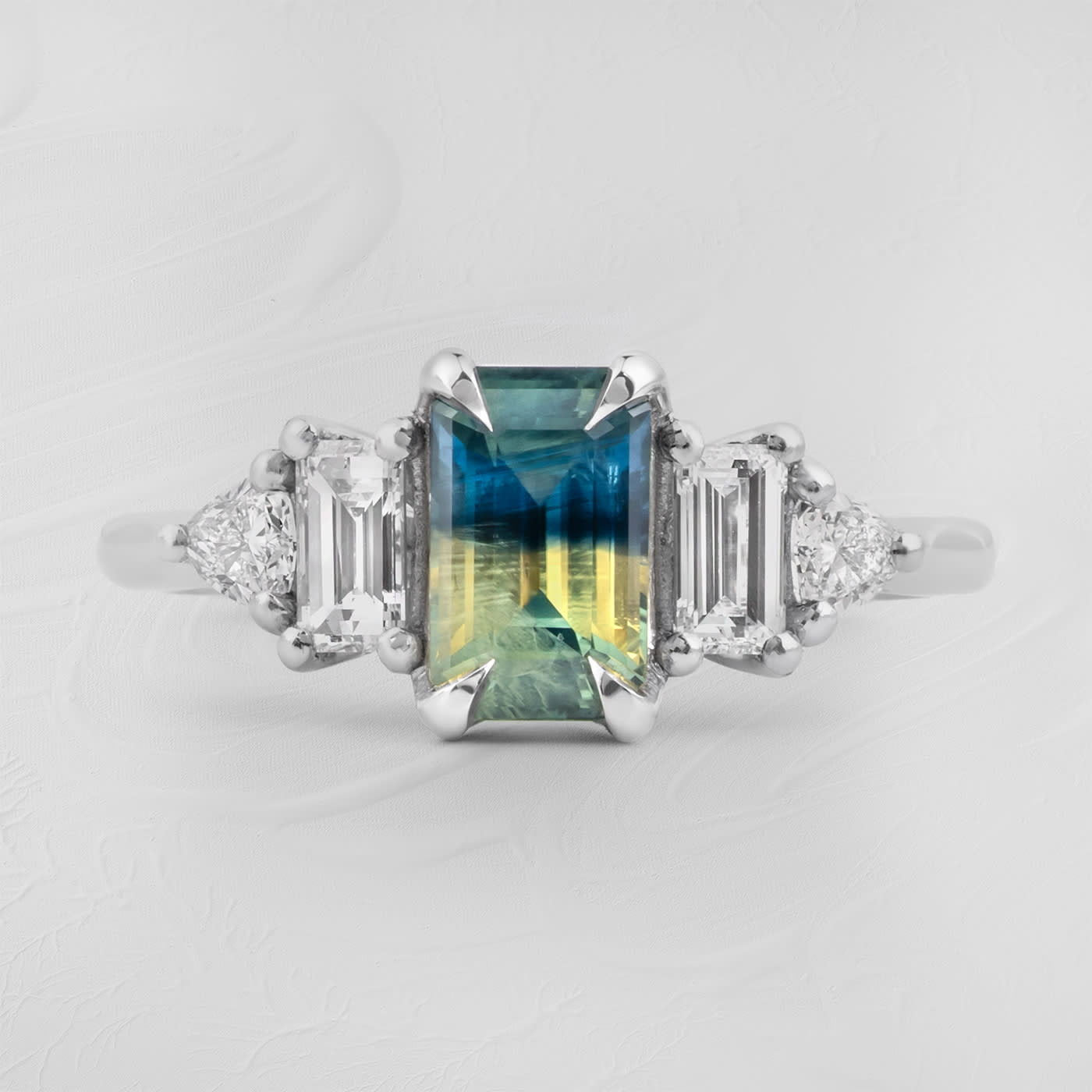 'Starlight' Bi colour sapphire and diamond ring product image