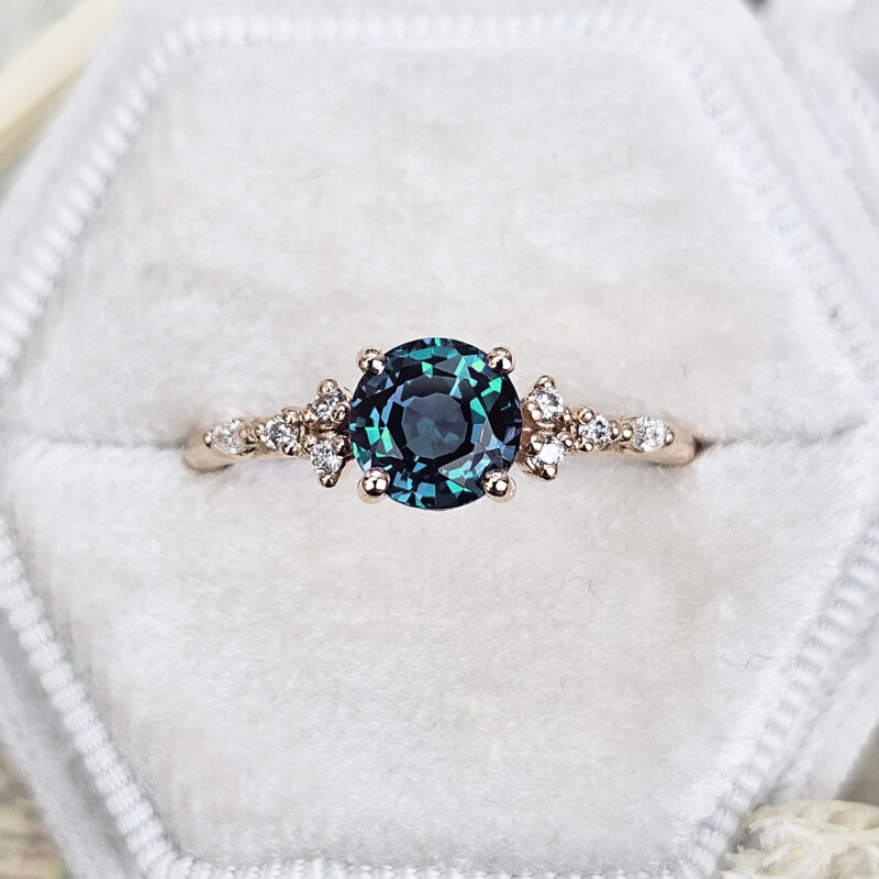 Alexandrite and diamond ring  product image