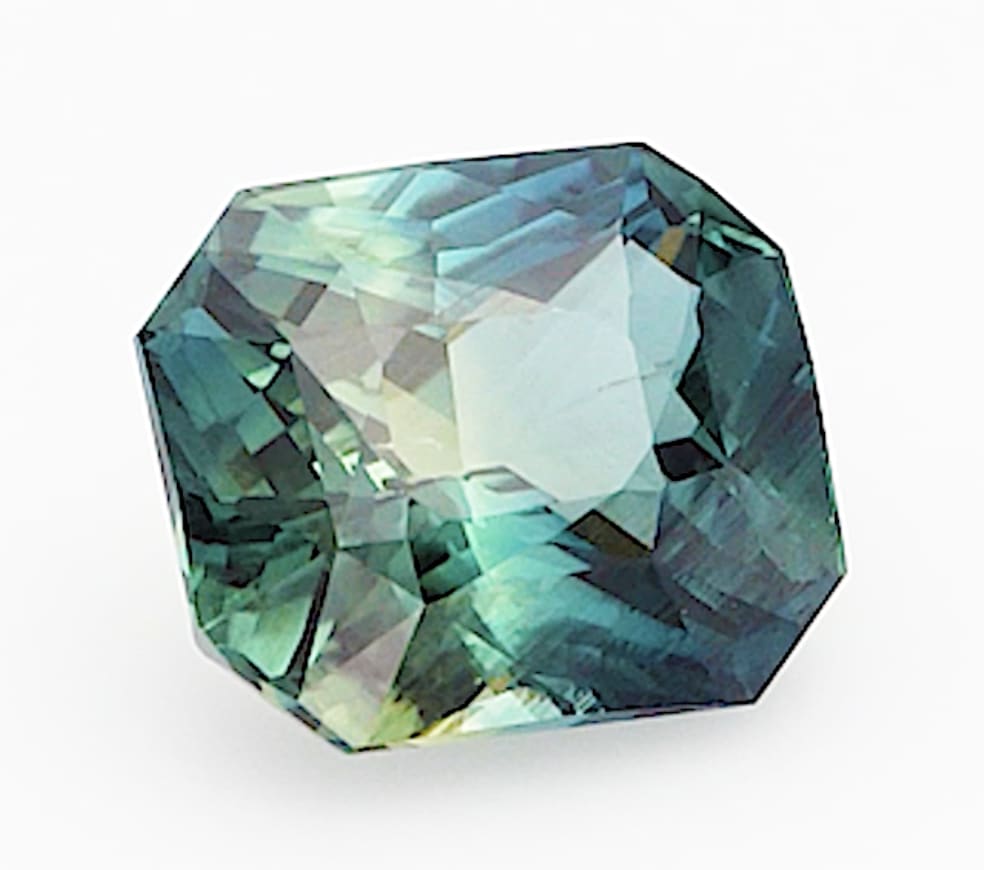 3.05ct radiant teal  sapphire product image