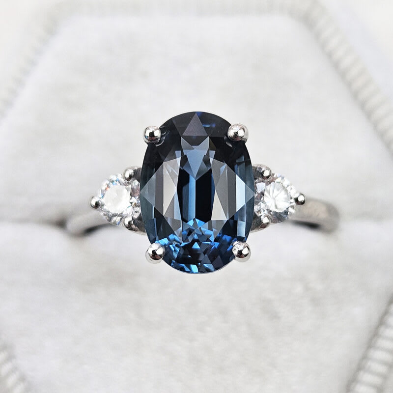 Diamond & Sky Opal Ocean Ring Trio