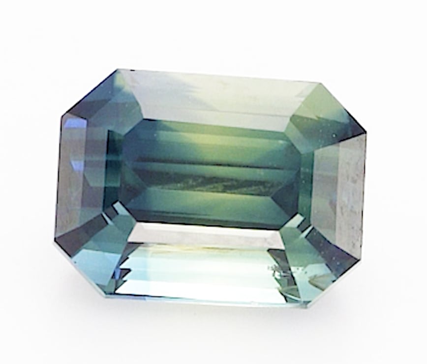 2.20ct Octagon bi colour teal sapphire | Aardvark Jewellery