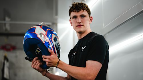 A modernised nod to family Alexander Dunne on his helmet design