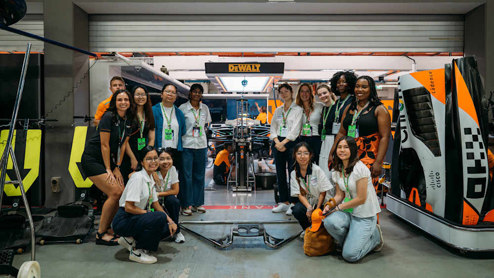 Welch gained a new insight of the engineering side of motorsport through a visit to McLaren F1 garage