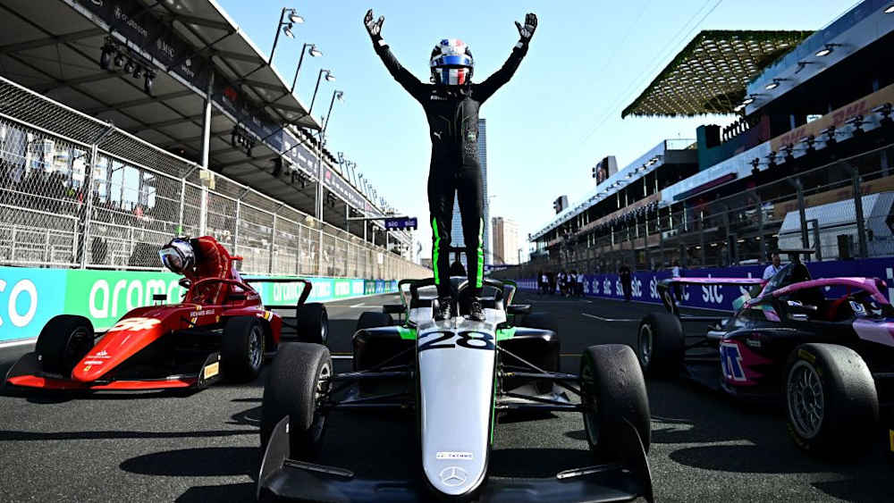 Pin collected her first of three F1 ACADEMY wins at Round 1 in Jeddah