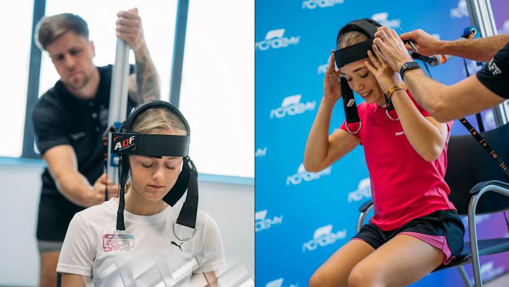 Building neck strength is vital as F1 ACADEMY cars can generate a lateral acceleration G-force up to +/- 2.0 G