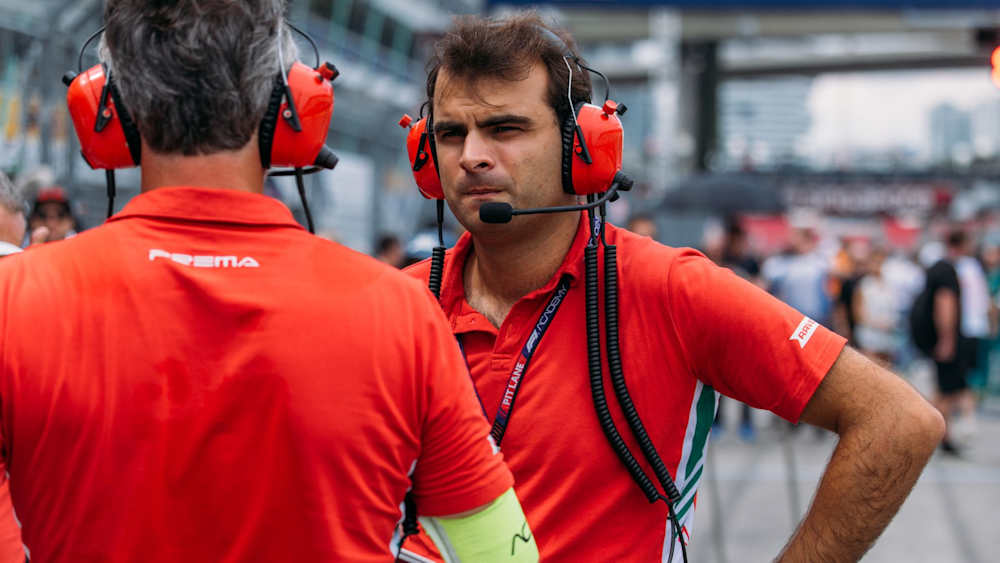 Pirro pictured and Rosin were overjoyed to have done the double with both the Drivers and Teams titles