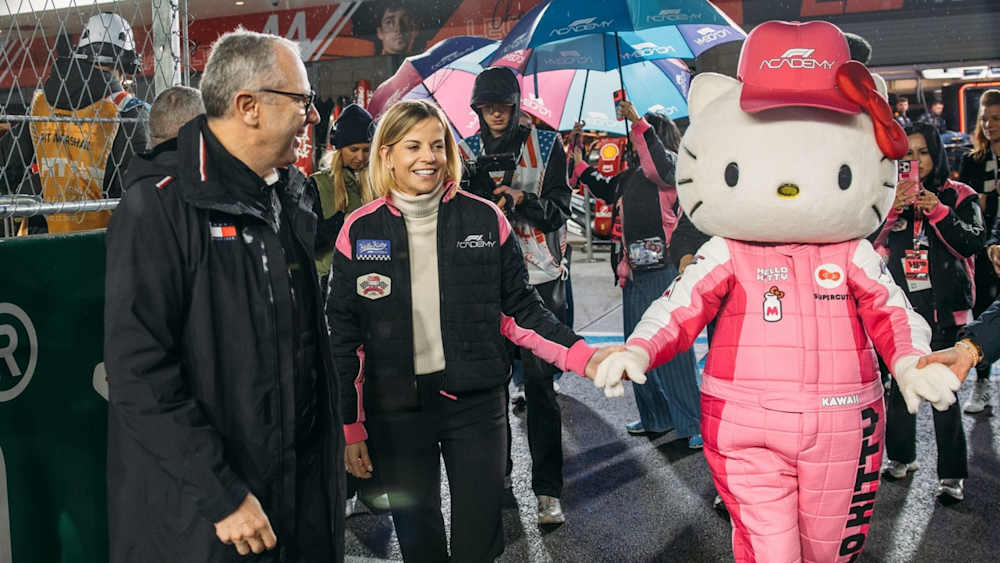 F1 ACADEMY unveiled a first-of-its-kind partnership with Hello Kitty in Las Vegas including dedicated Hello Kitty Grandstands