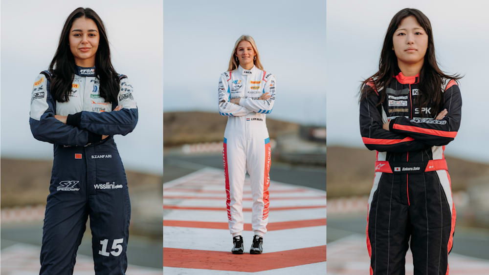 Zanfari Den Drijver and Sato left to right made their marks on the timesheets