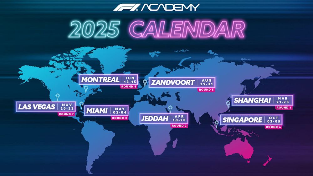 calendario 2025 F1 Academy