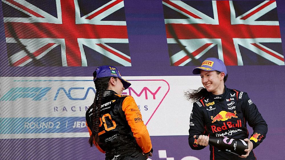 This is the first time two British drivers have shared an F1 ACADEMY podium