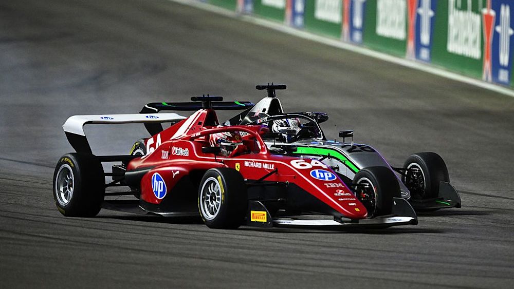 Weug overtook rival Pin and teammate Larsen to finish on the podium in Race 2