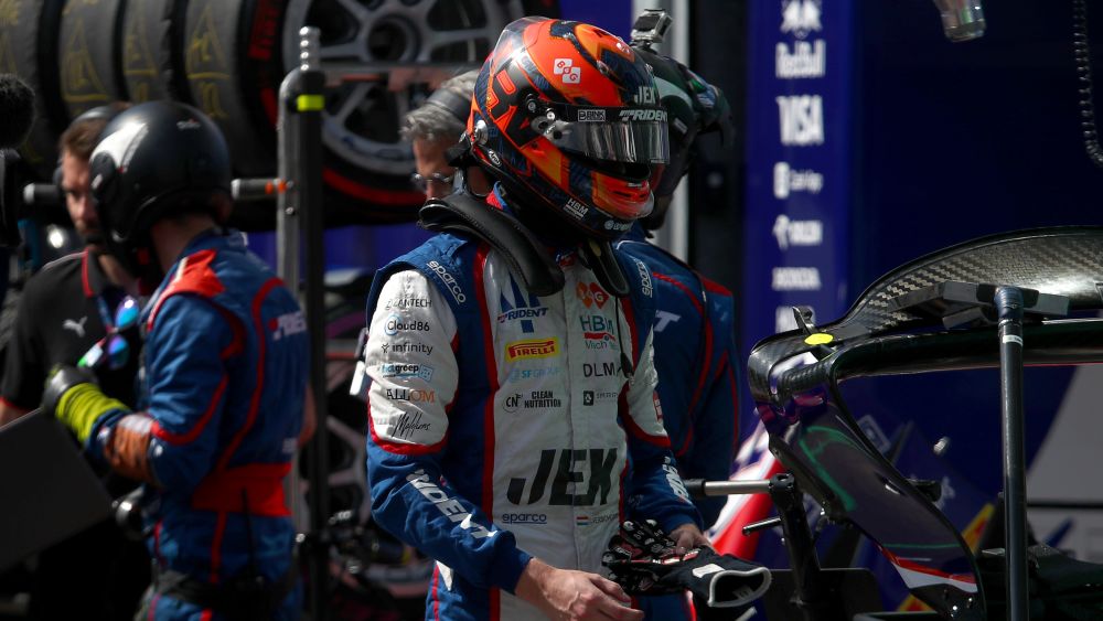 Pole-sitter Richard Verschoor was forced to retire with an issue