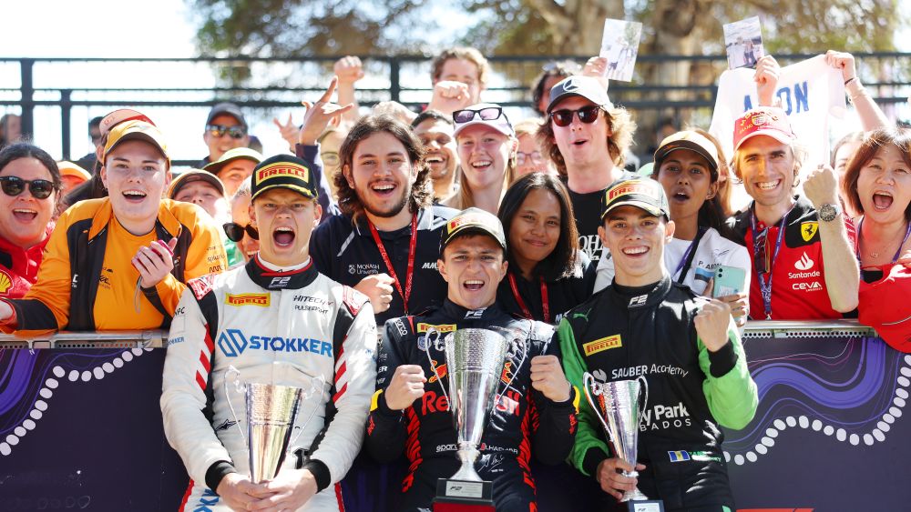 Aron L currently leads the Championship ahead of Hadjar C and Maloney R