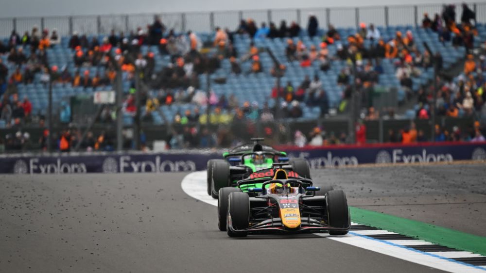 Hadjar was able to battle back through and led Maloney to the chequered flag