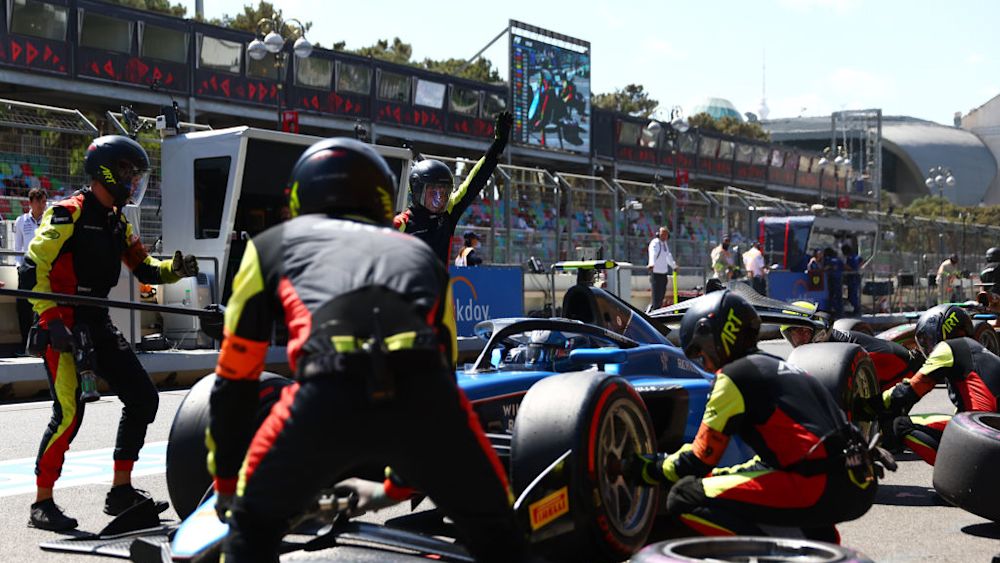 Browning has been getting used to the new procedures in F2 such as the pit stops