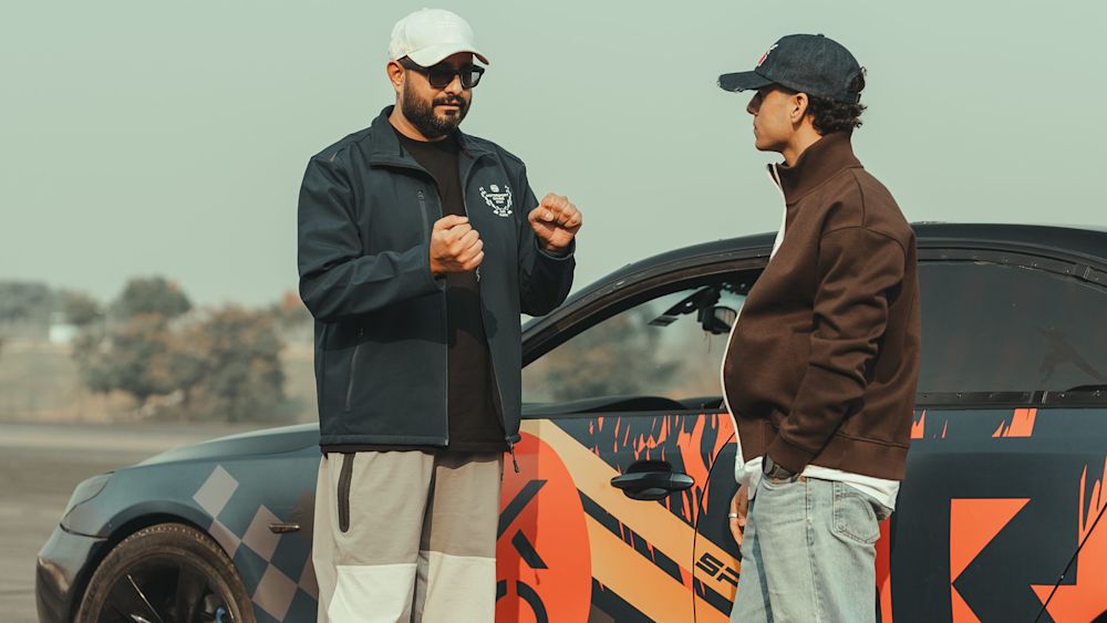 Lindblad spent time drifting cars at the Buddh International Circuit