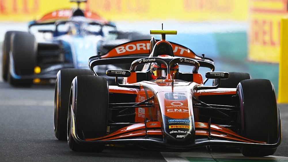 Verschoor overtook Crawford on the final lap to win the Jeddah Feature Race