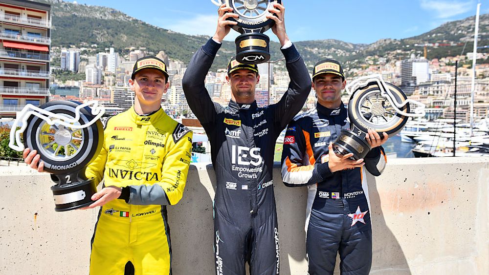 Montoya achieved his maiden F2 podium finishing third in the Feature Race