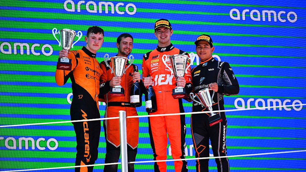 Running the Option tyre strategy at the end of the Barcelona Sprint Race worked in the top threes favour