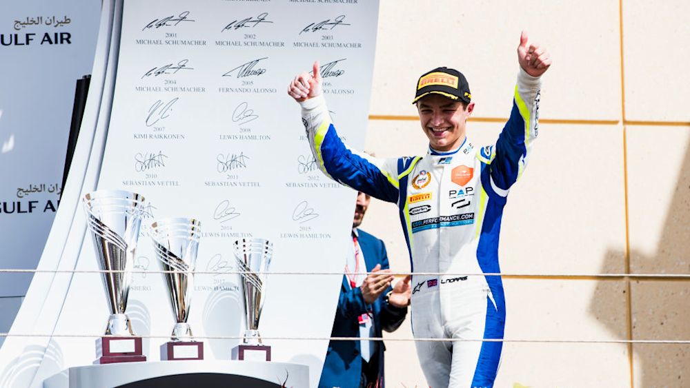 Norris 2018 season got off to a fine start with a win from pole in Sakhir