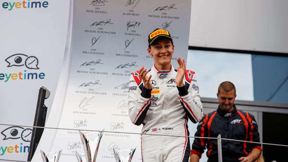 Russell won four races in the opening six rounds including three Feature Races