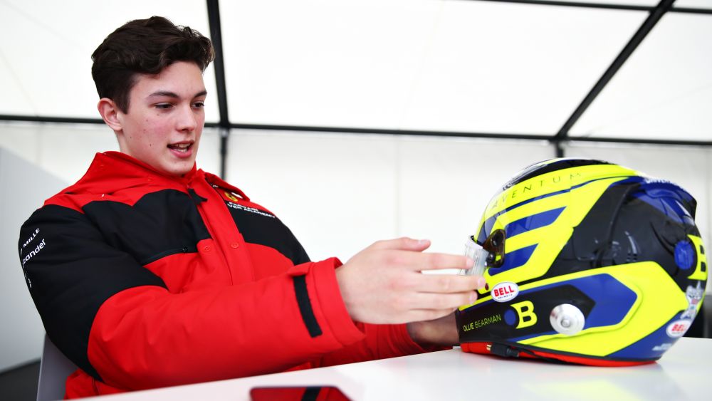 Keeping it cool Oliver Bearman on his helmet design