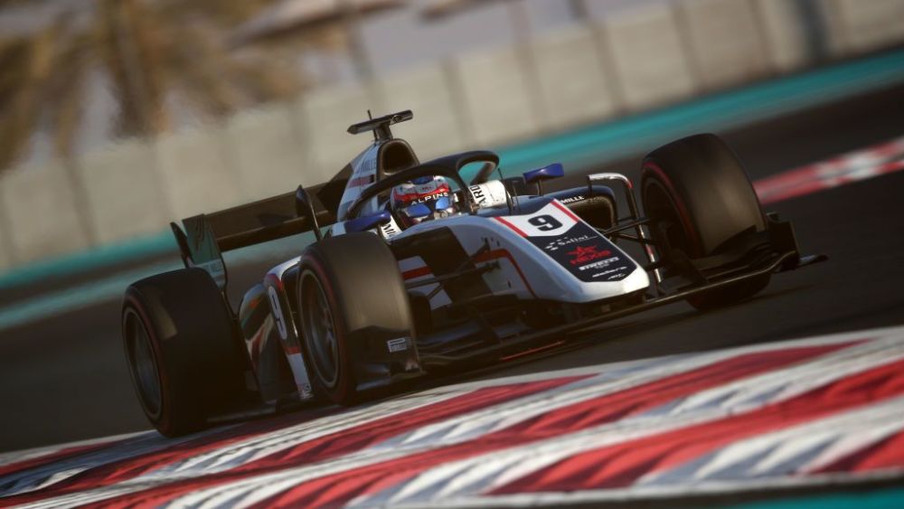 Martins in action during post-season testing at the Yas Marina Circuit Image Credit F2 2022