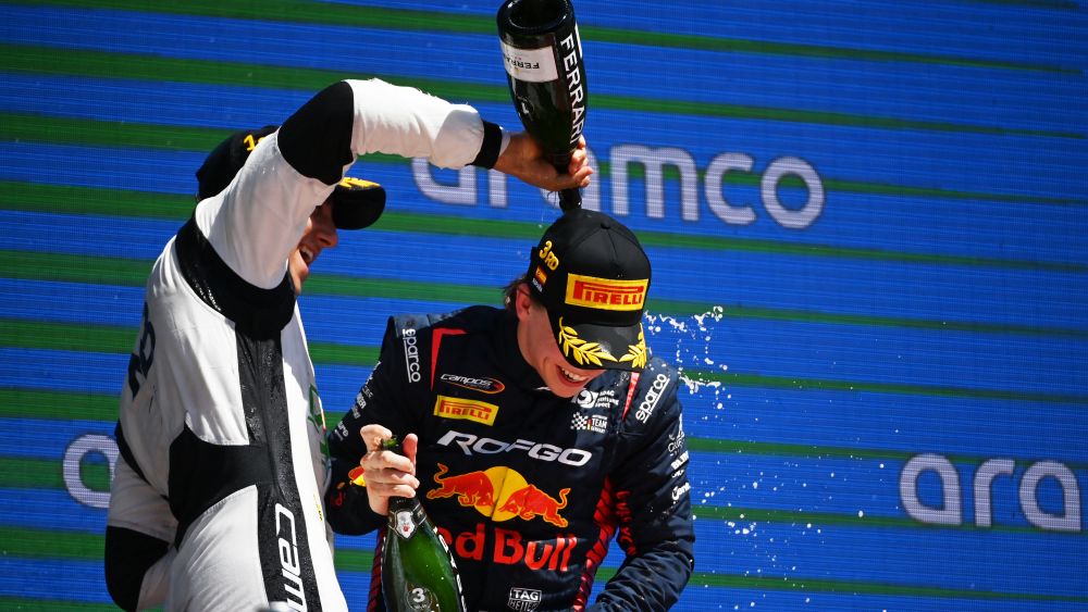 Boya and Goethe both stood on the podium for Campos in the Sprint Race