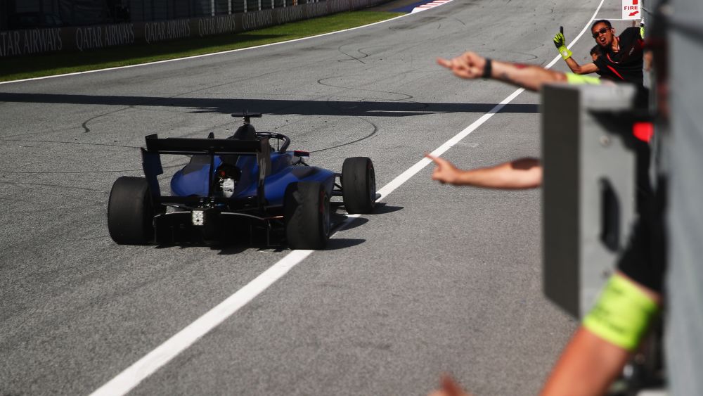 The Hitech driver led every lap in Spielberg en route to his second win of 2024
