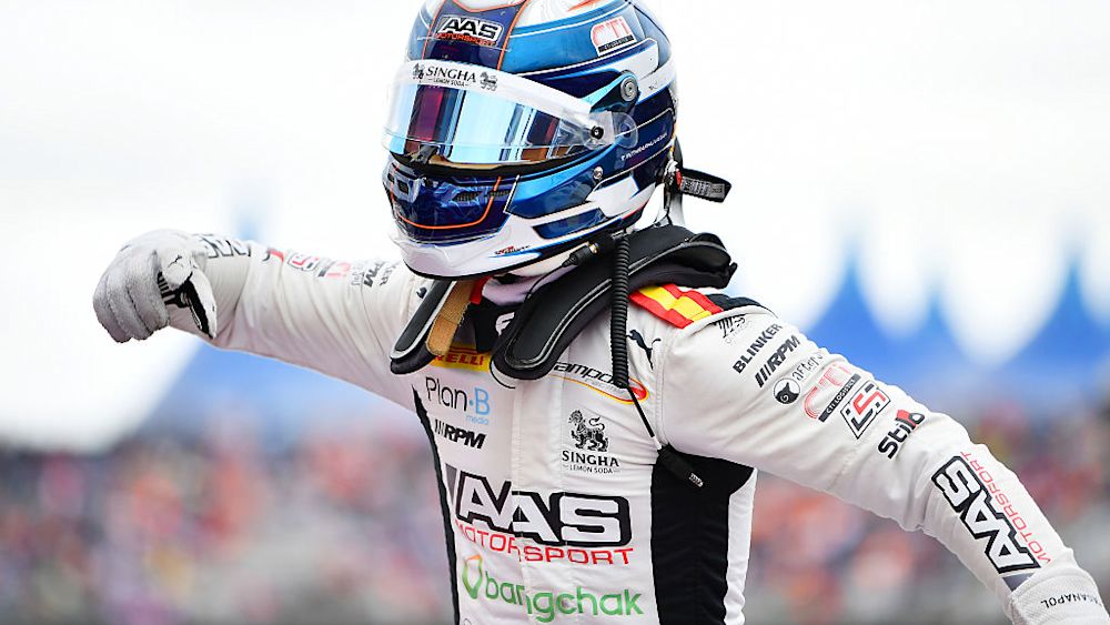 Inthraphuvasak claimed the first F3 win for Thailand at the Silverstone Sprint Race