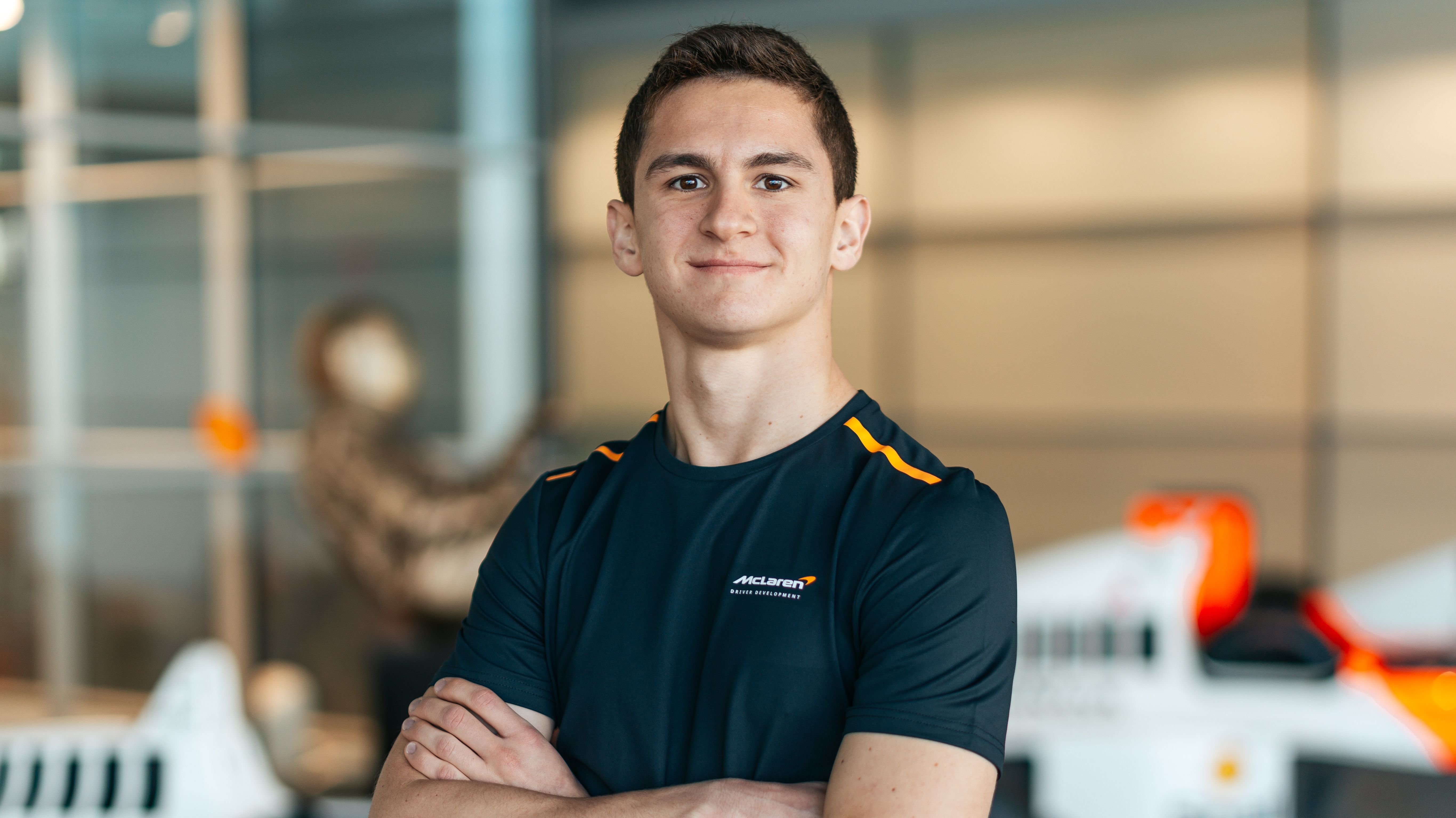 Leonardo Fornaroli in McLaren team apparel after joining the 2026 reserve programme