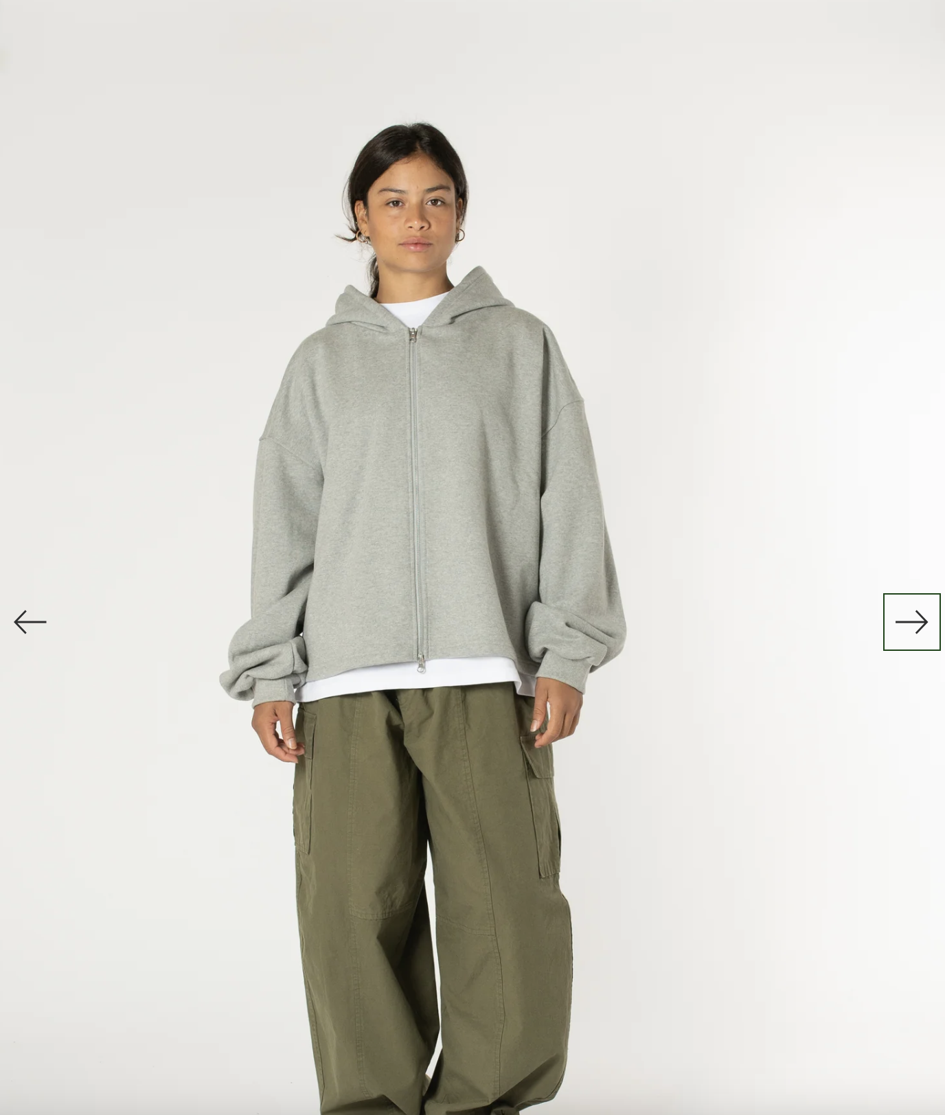 Boxy Zip-up Hoodie