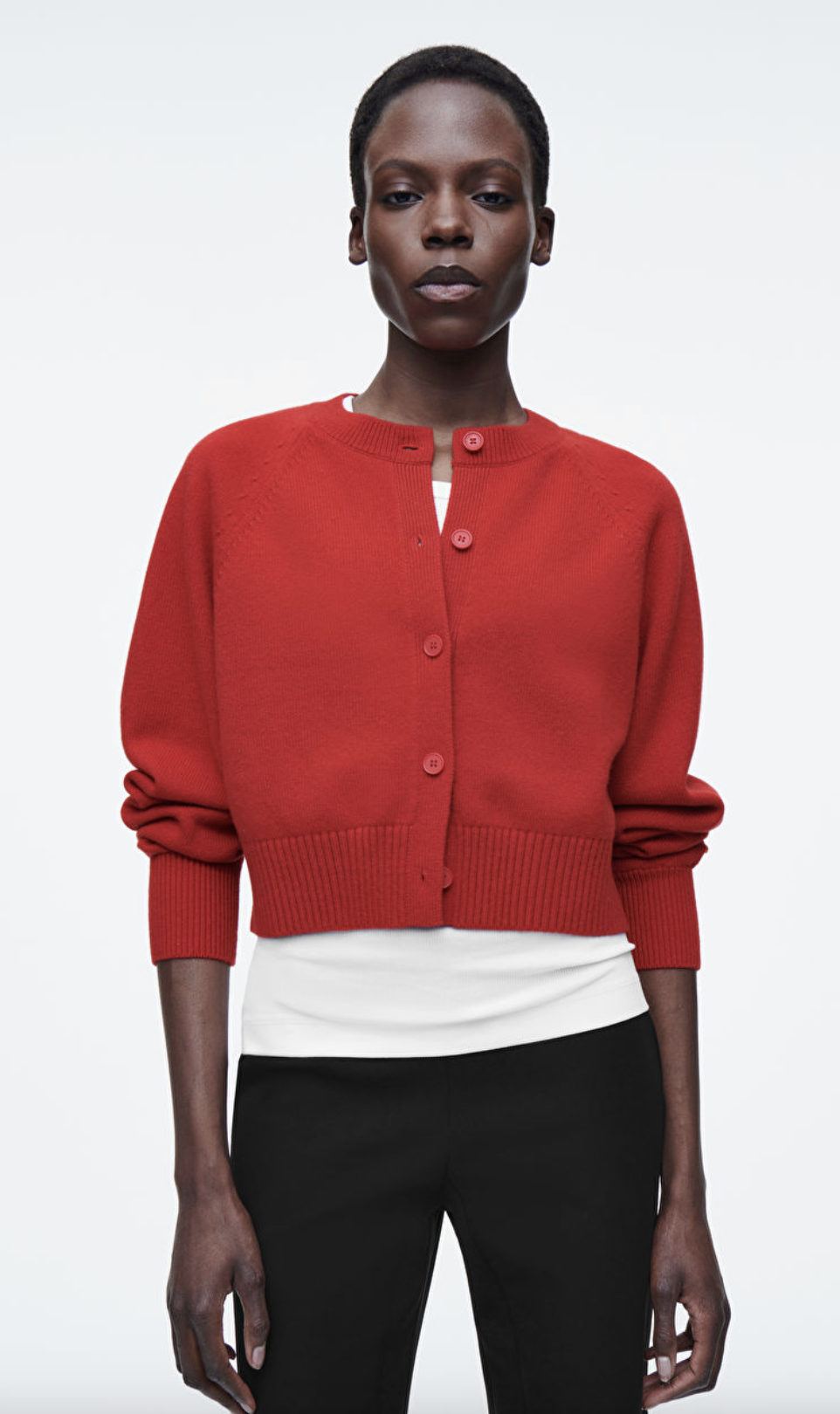 CROPPED WOOL CARDIGAN