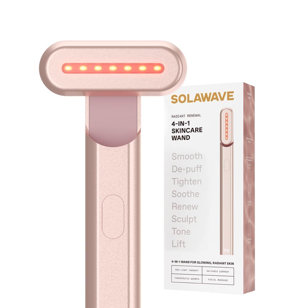 Solawave 4-in-1 skincare wand with red light therapy for smoothing, lifting, and toning skin